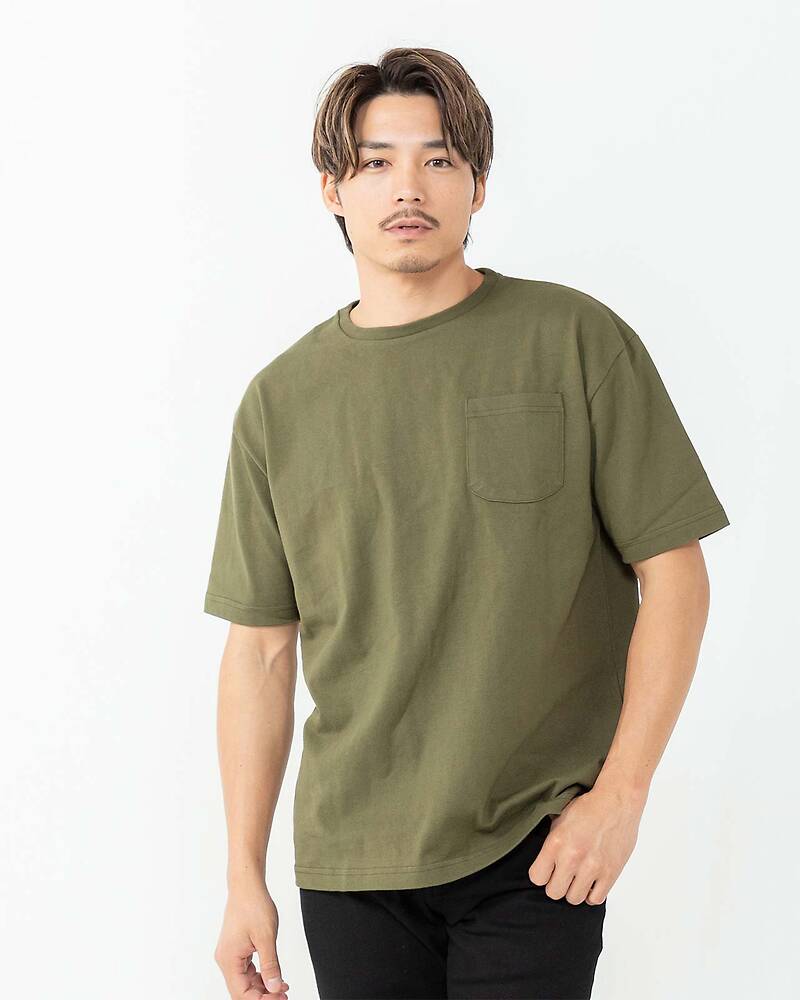 USAコットン半袖Tシャツ（カーキ） | メンズファッションプラス