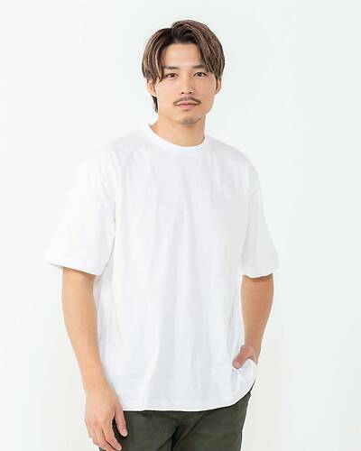 5.6オンス半袖ビッグTシャツ（ホワイト）