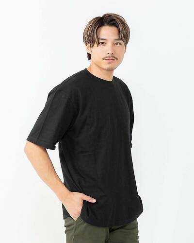 5.6オンス半袖ビッグTシャツ（ブラック）