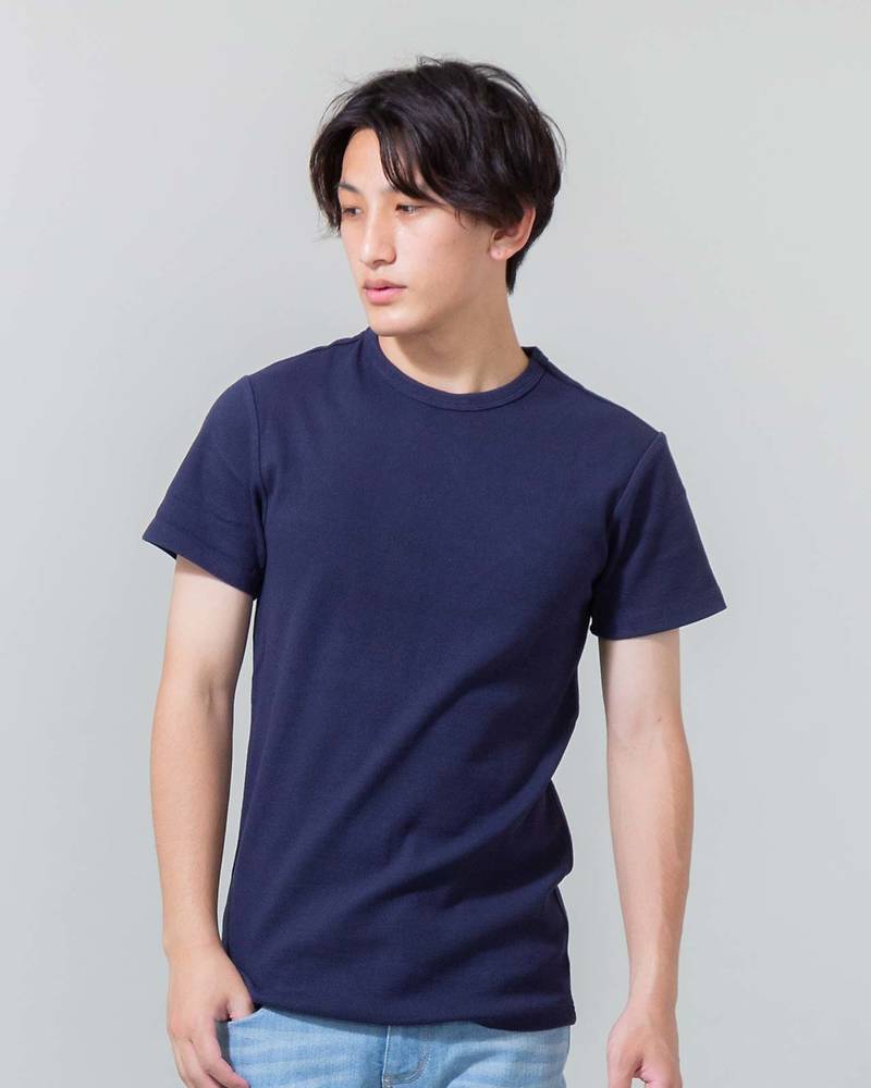 Col Pierrot/コルピエロ】Uネック Tシャツ ネイビー - Tシャツ(半袖/袖