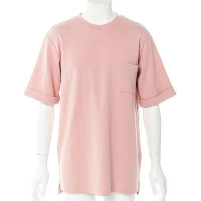ドロップショルダー半袖Tシャツ（ピンク）