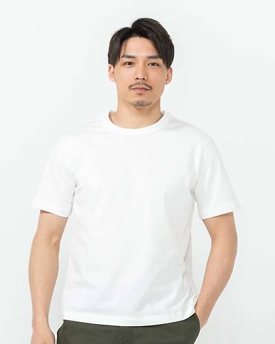 ソリッドカラー半袖Tシャツ（ホワイト）